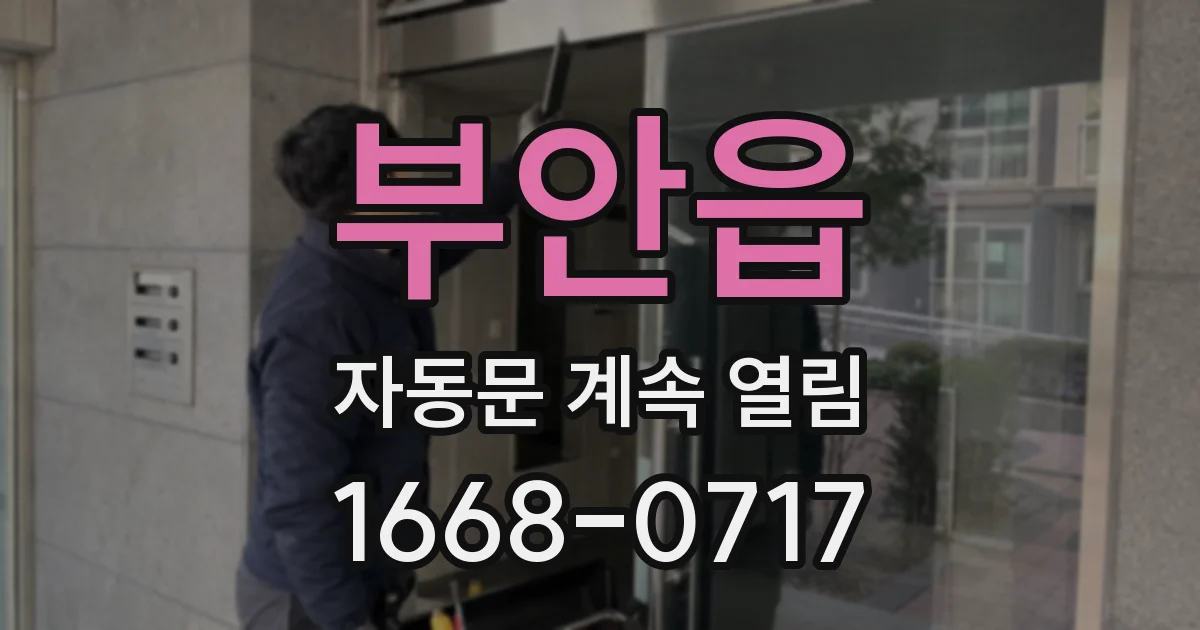 부안읍 자동문 계속 열림