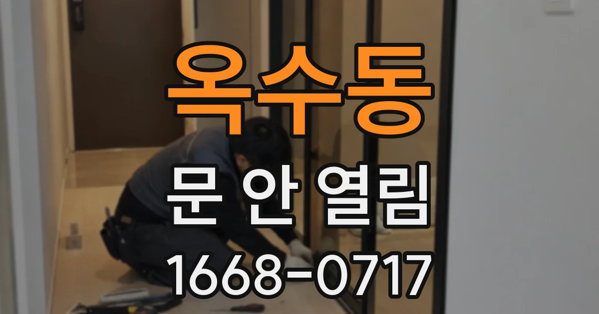 옥수동 문 안 열림