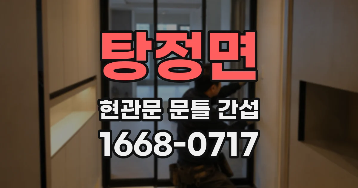 탕정면 현관문 문틀 간섭