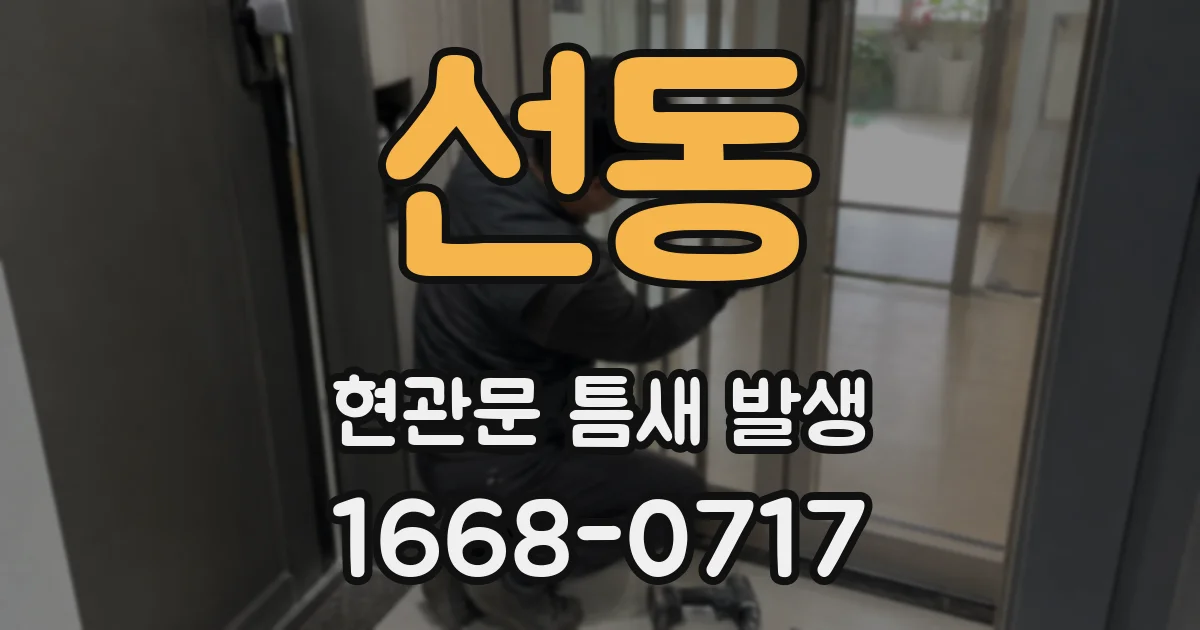선동 현관문 틈새 발생