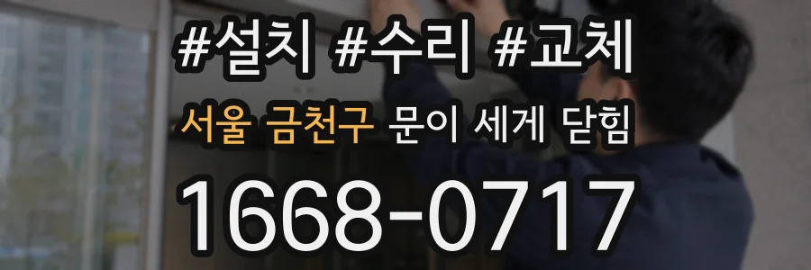 서울 금천구 문이 세게 닫힘