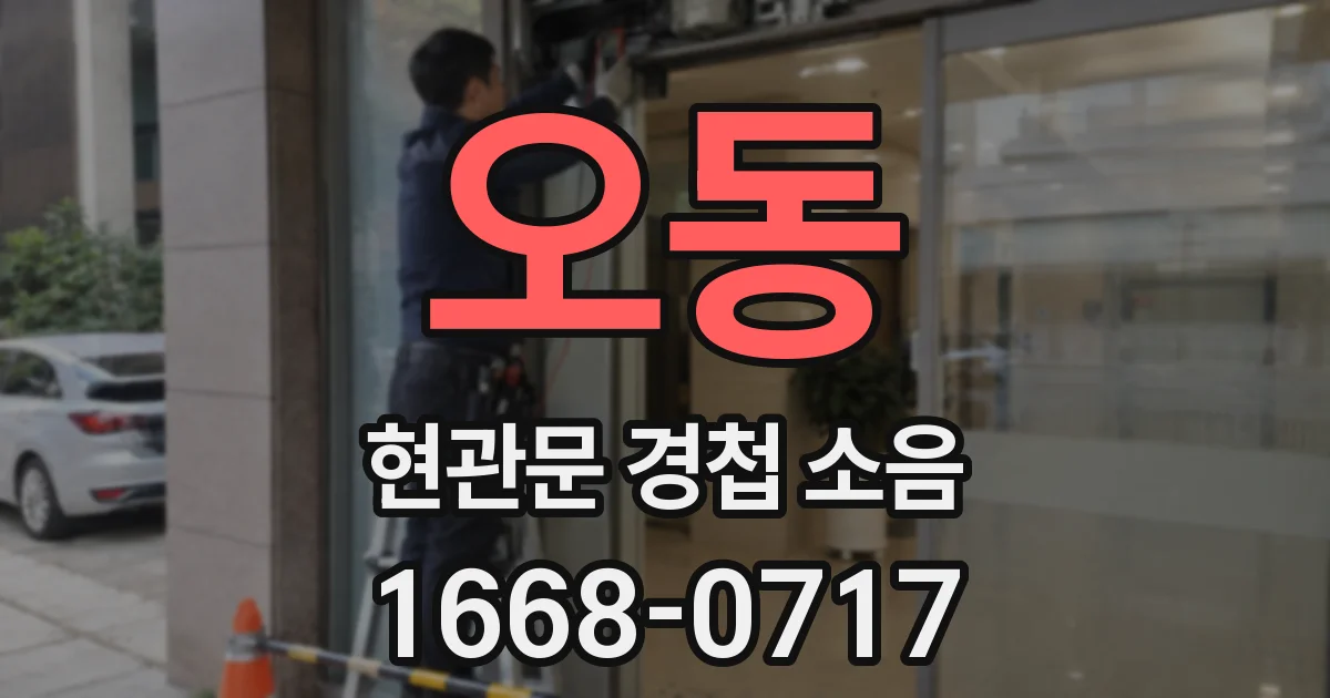 오동 현관문 경첩 소음