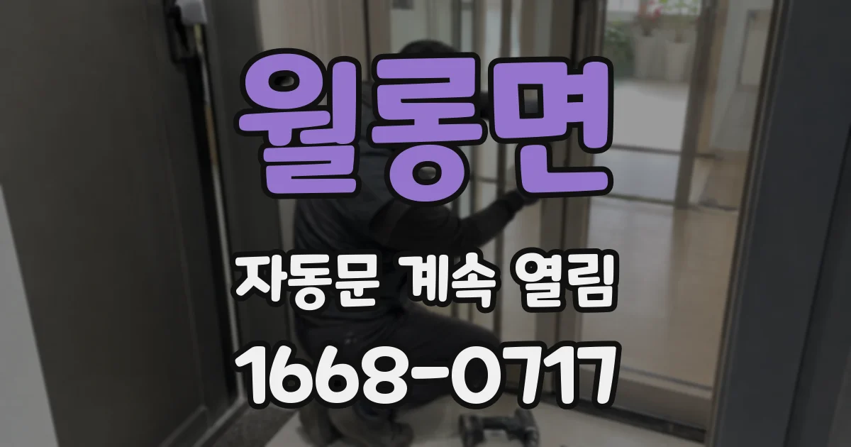 월롱면 자동문 계속 열림