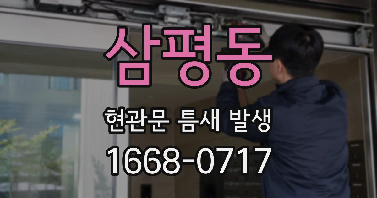 삼평동 현관문 틈새 발생