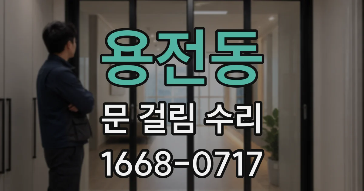용전동 문 걸림 수리