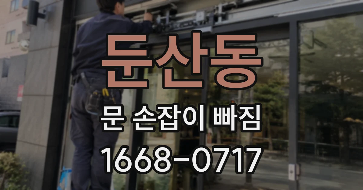 둔산동 문 손잡이 빠짐