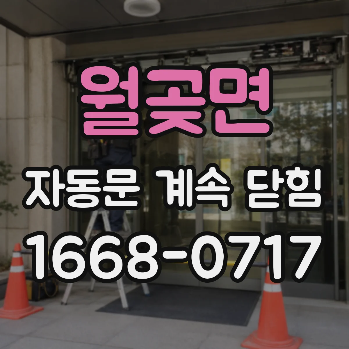 월곶면 자동문 계속 닫힘