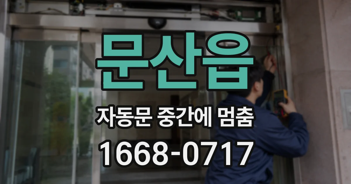 문산읍 자동문 중간에 멈춤