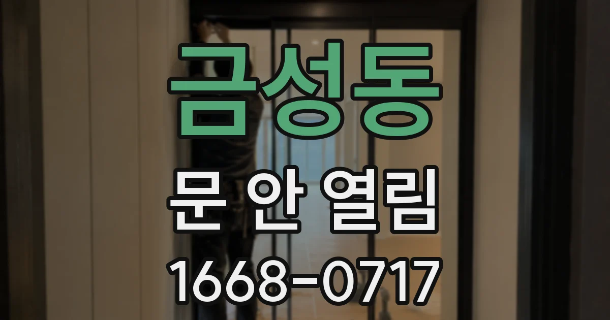 금성동 문 안 열림