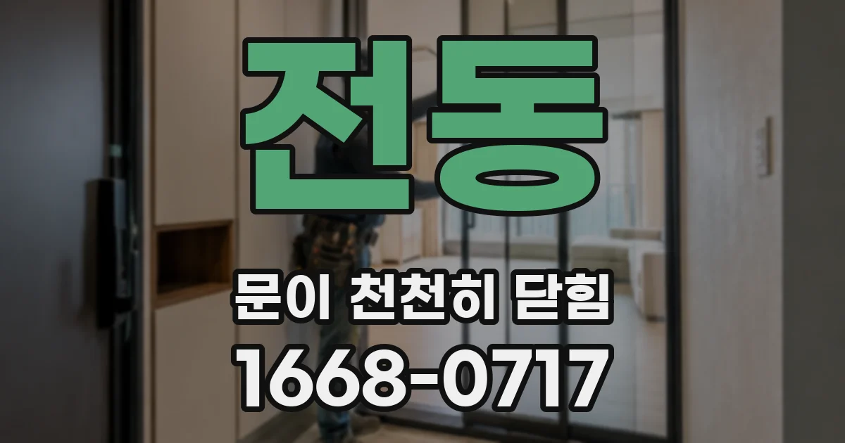 전동 문이 천천히 닫힘