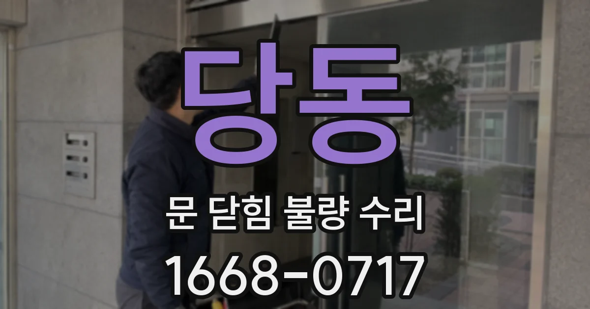 당동 문 닫힘 불량 수리