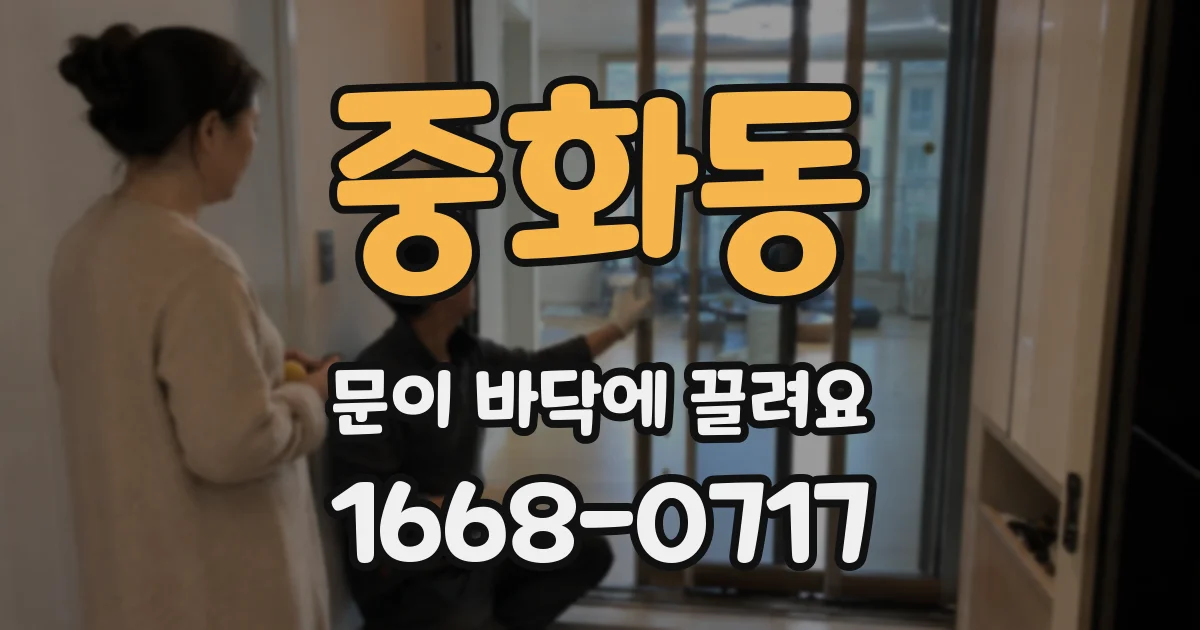 중화동 문이 바닥에 끌려요