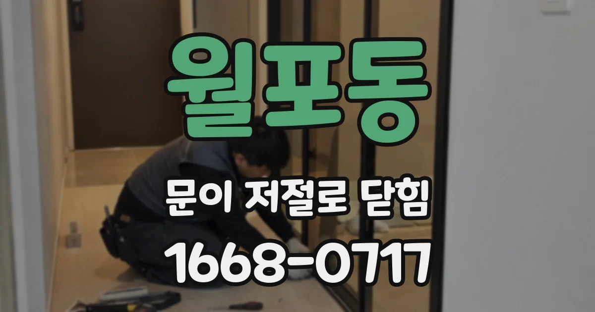 월포동 문이 저절로 닫힘