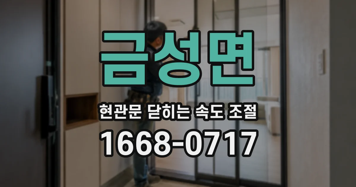금성면 현관문 닫히는 속도 조절