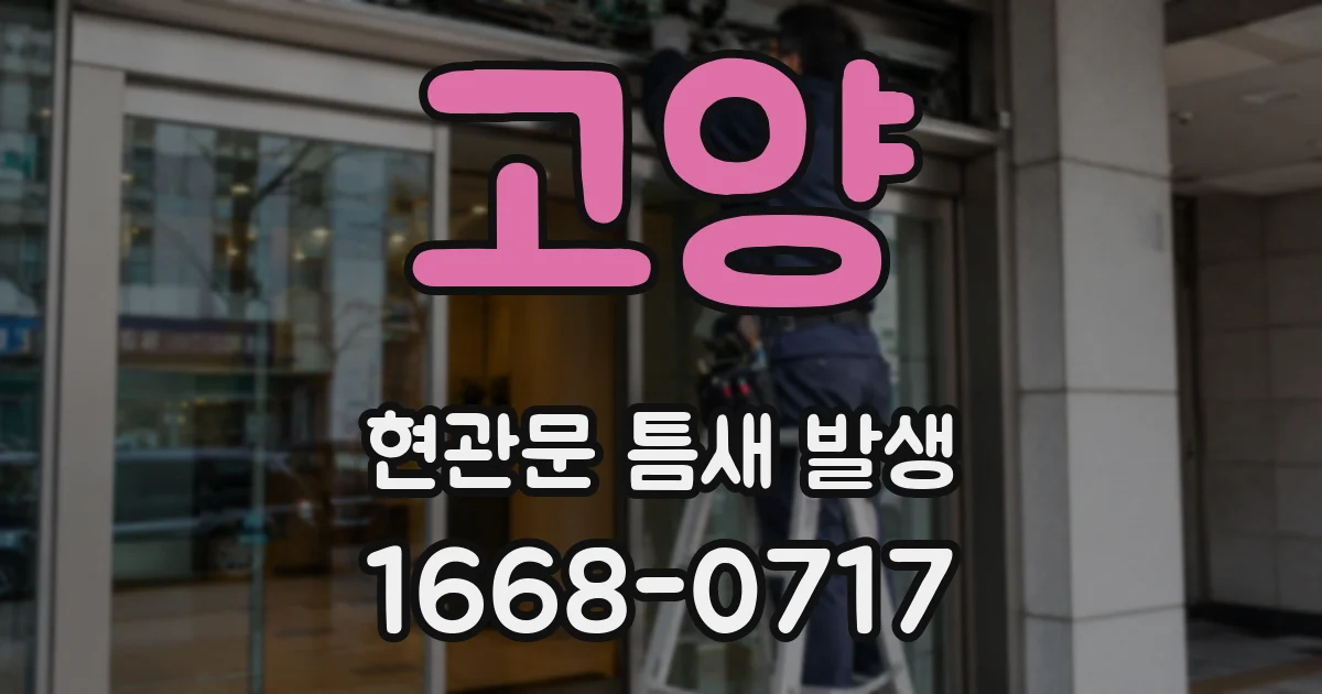 고양 현관문 틈새 발생