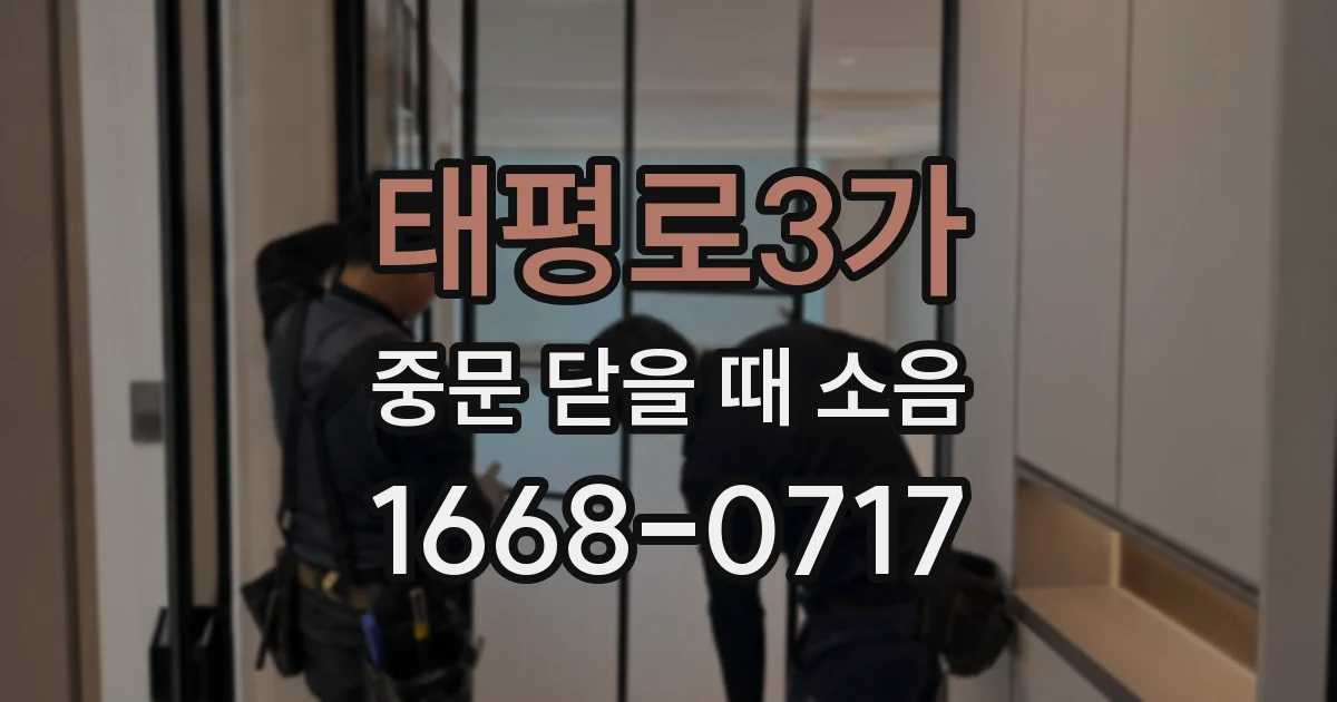 태평로3가 중문 닫을 때 소음