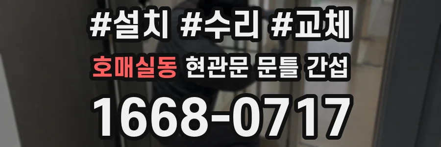 호매실동 현관문 문틀 간섭