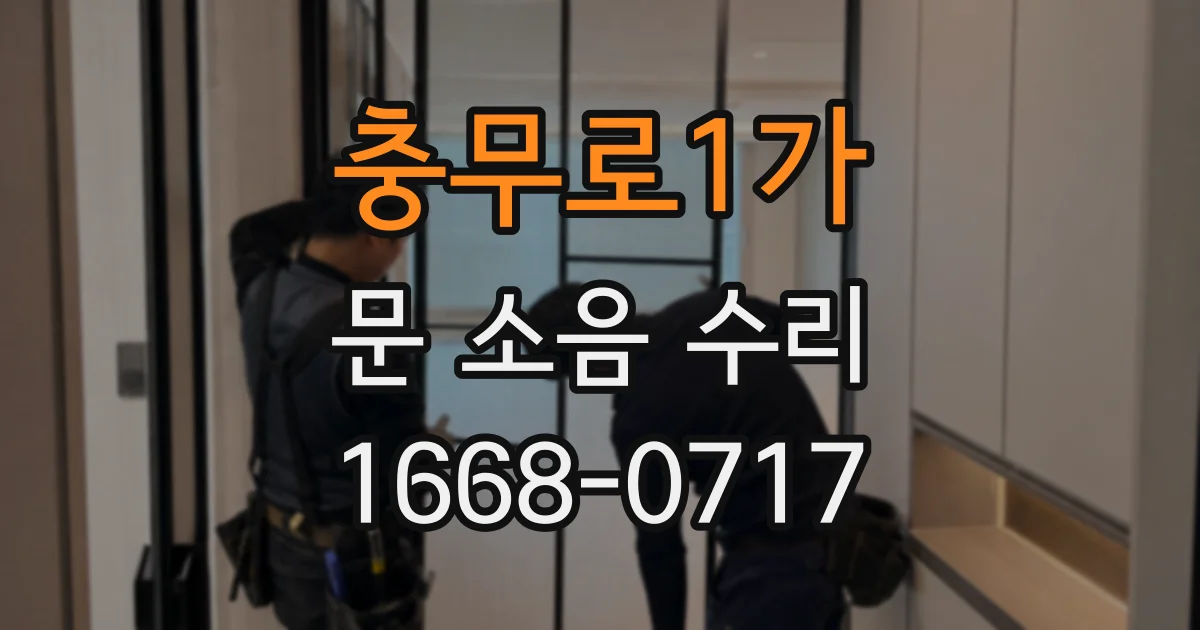 충무로1가 문 소음 수리
