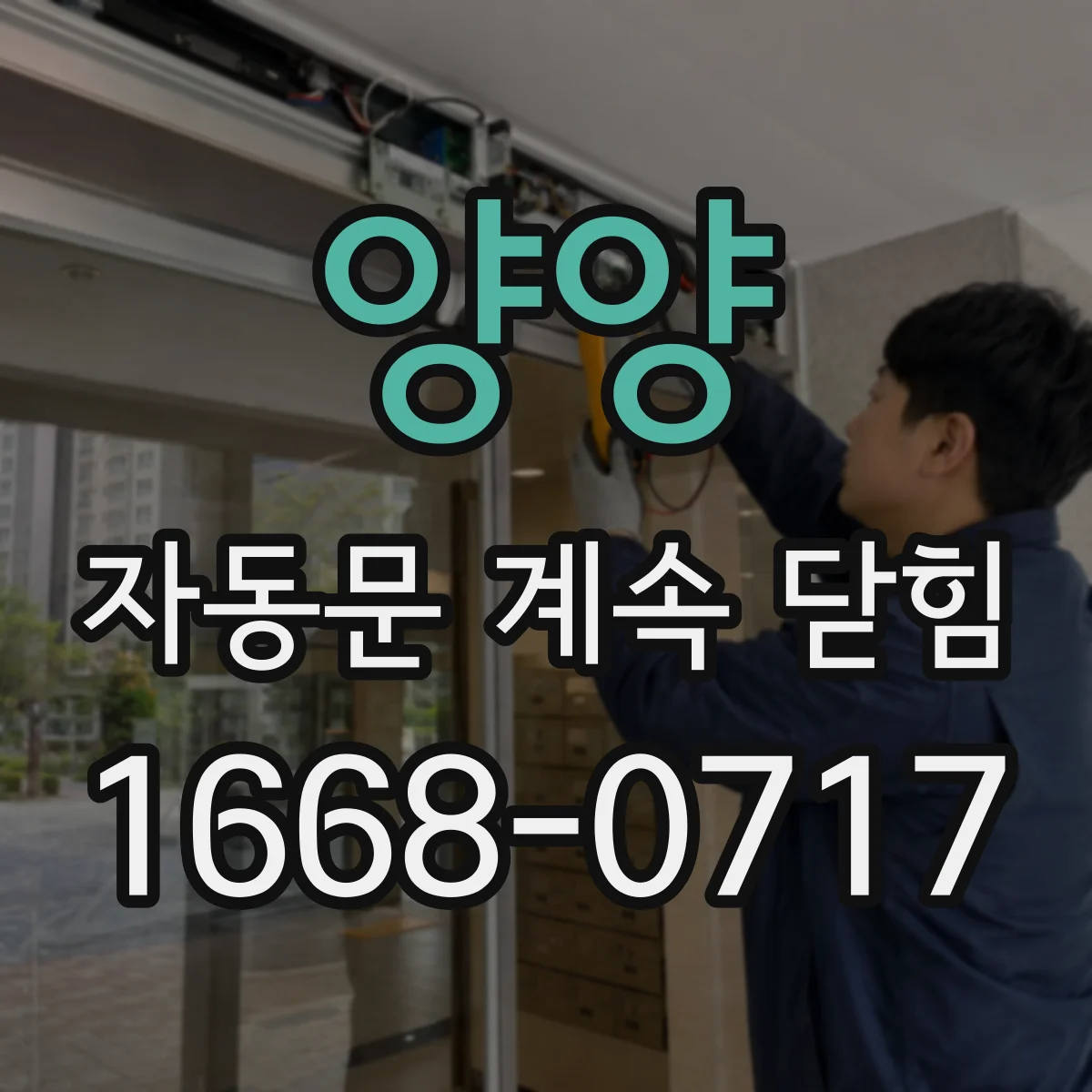 양양 자동문 계속 닫힘