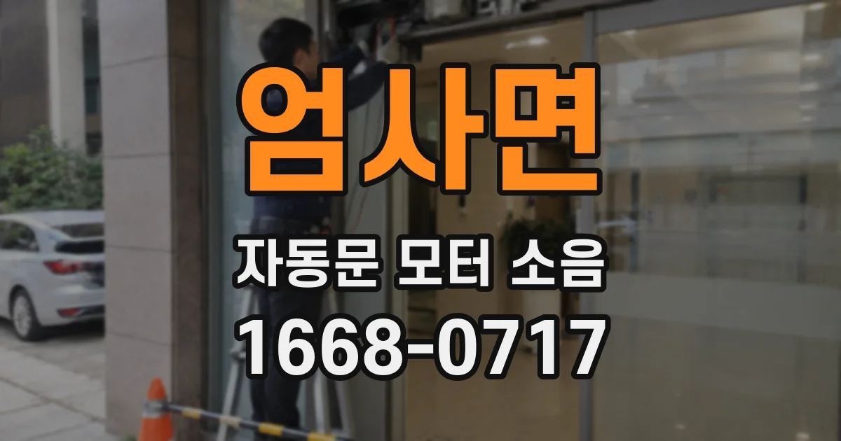 엄사면 자동문 모터 소음