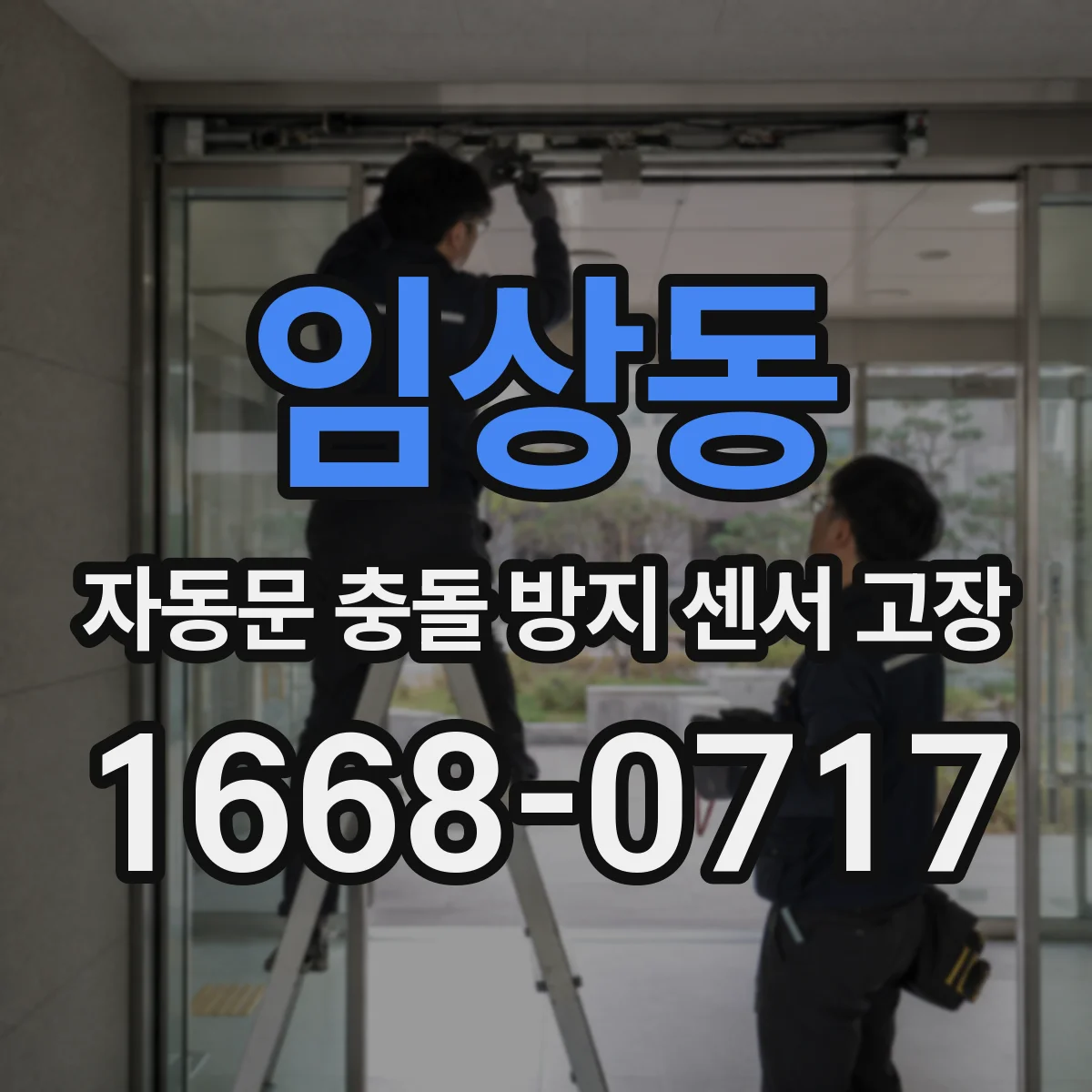 임상동 자동문 충돌 방지 센서 고장