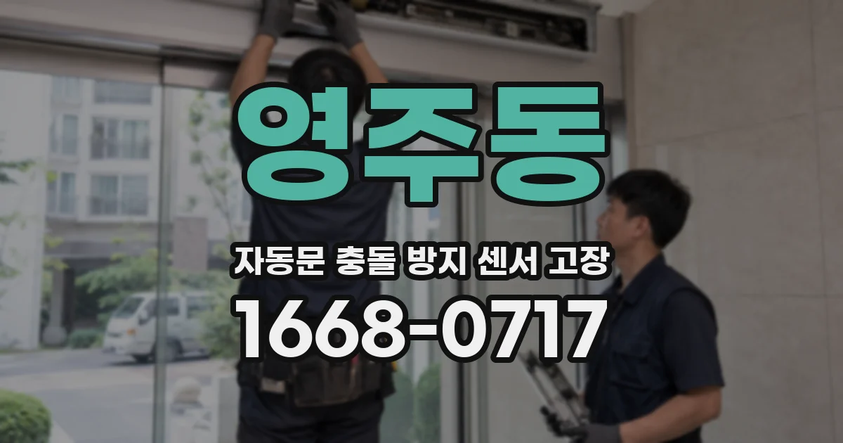 영주동 자동문 충돌 방지 센서 고장