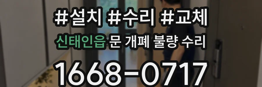 신태인읍 문 개폐 불량 수리