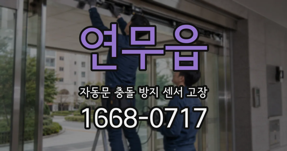 연무읍 자동문 충돌 방지 센서 고장