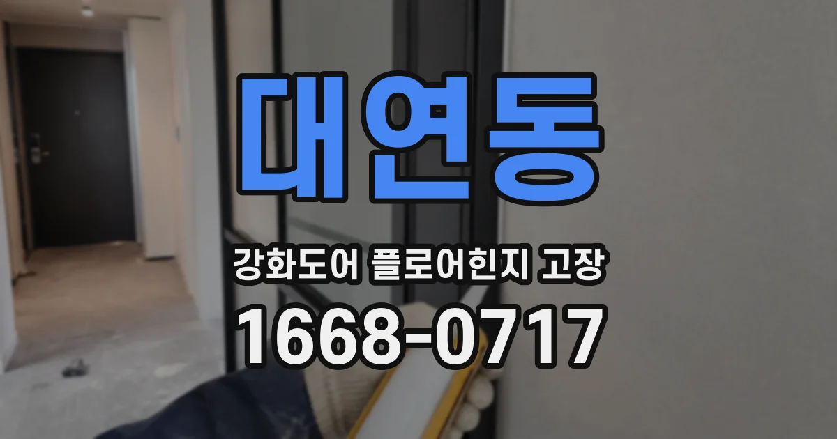 대연동 강화도어 플로어힌지 고장