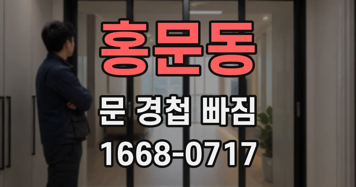 홍문동 문 경첩 빠짐