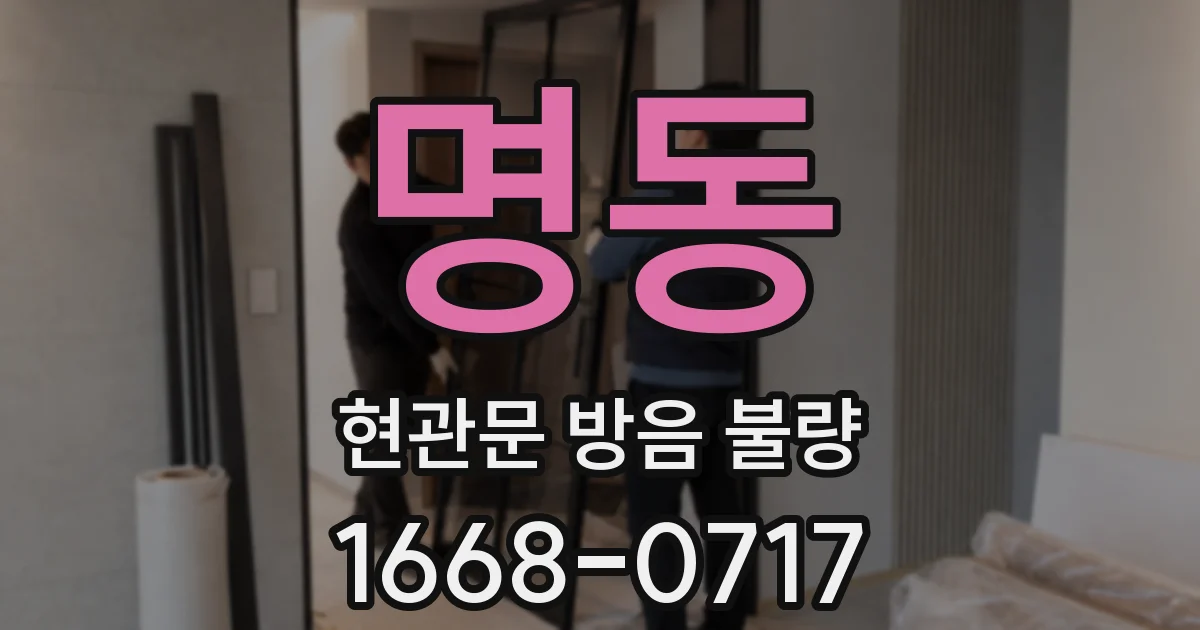 명동 현관문 방음 불량