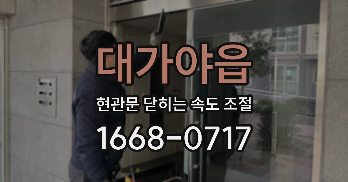 대가야읍 현관문 닫히는 속도 조절