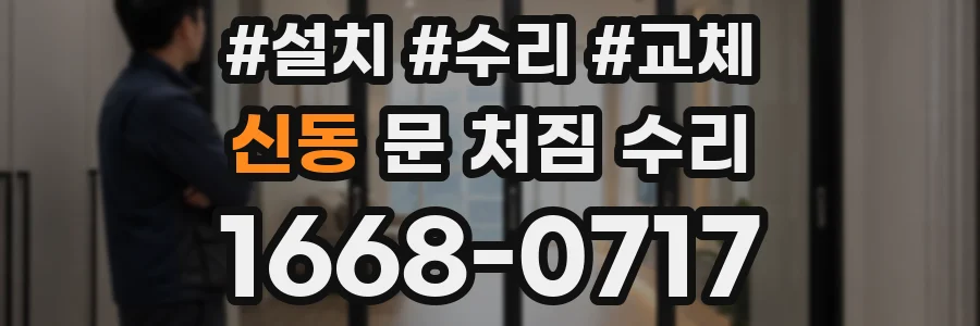 신동 문 처짐 수리
