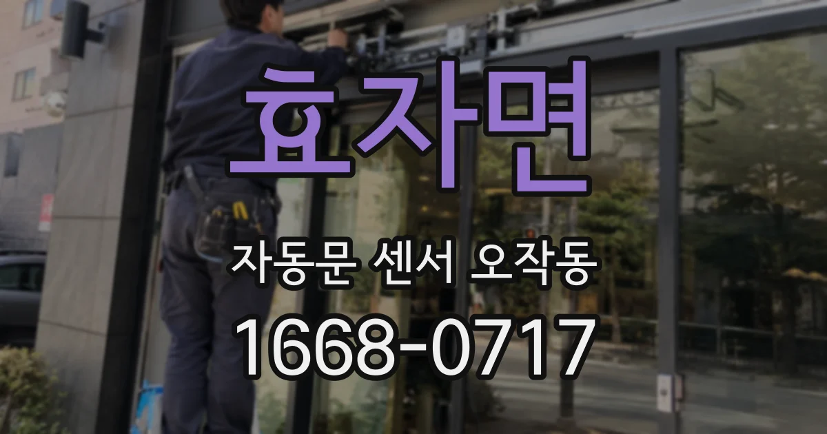효자면 자동문 센서 오작동