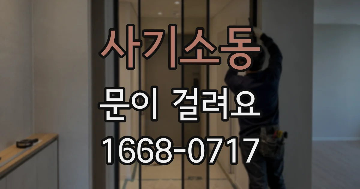 사기소동 문이 걸려요