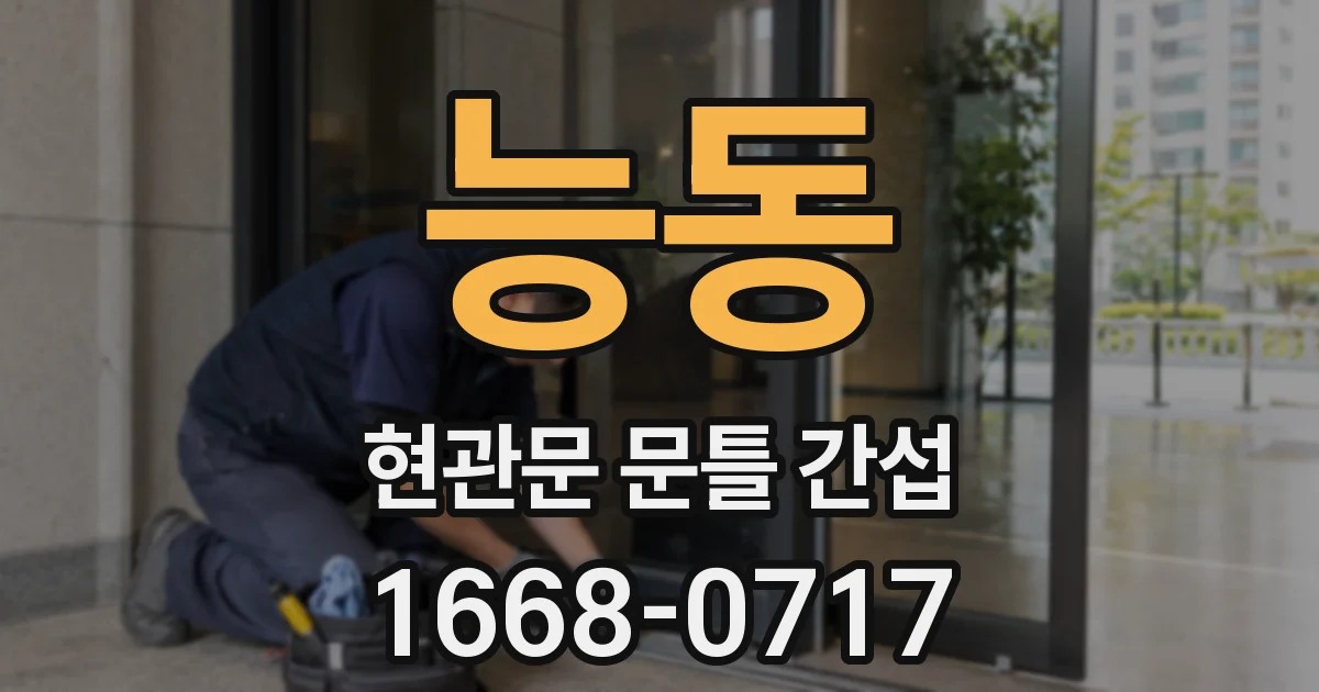 능동 현관문 문틀 간섭