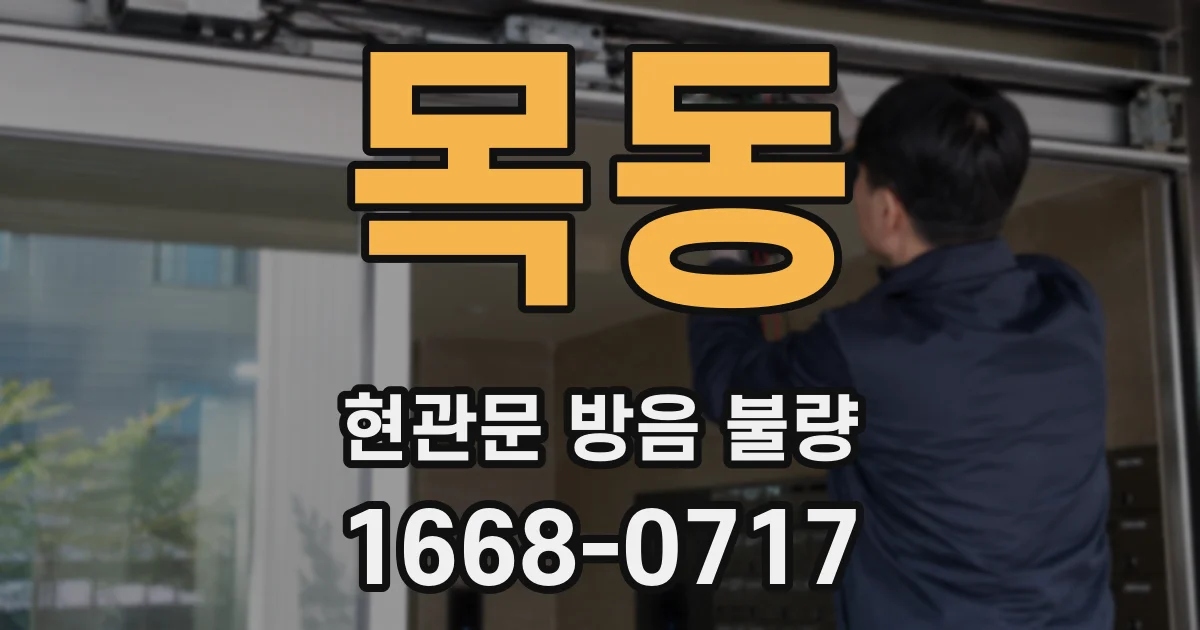 목동 현관문 방음 불량