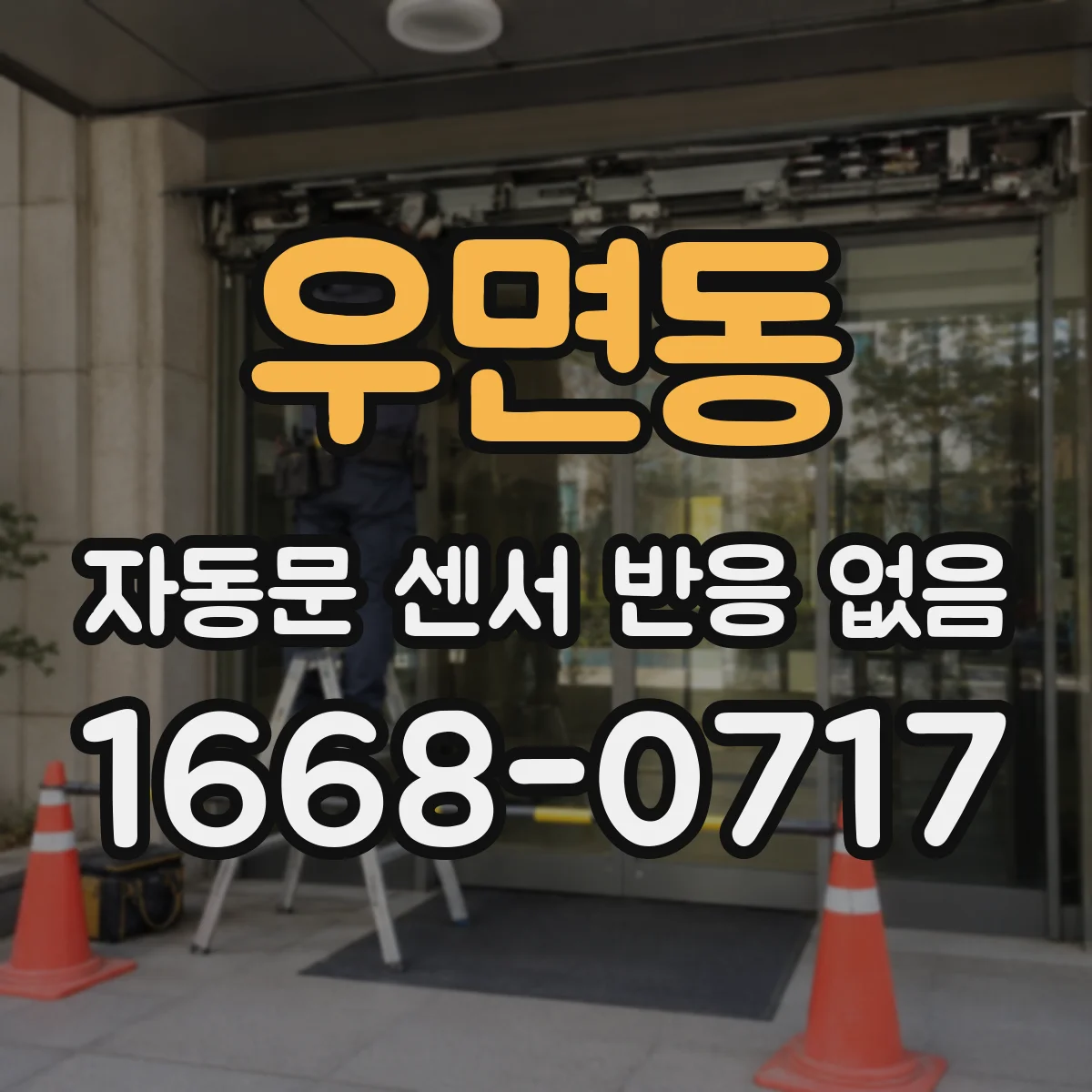 우면동 자동문 센서 반응 없음