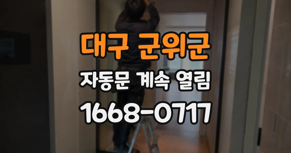 대구 군위군 자동문 계속 열림