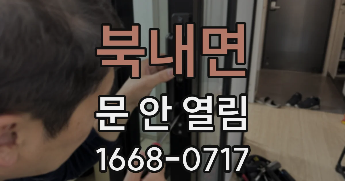 북내면 문 안 열림