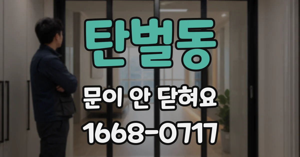 탄벌동 문이 안 닫혀요
