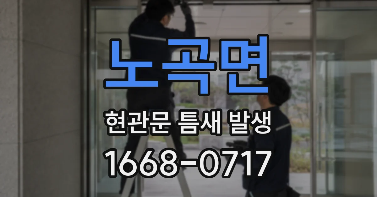 노곡면 현관문 틈새 발생
