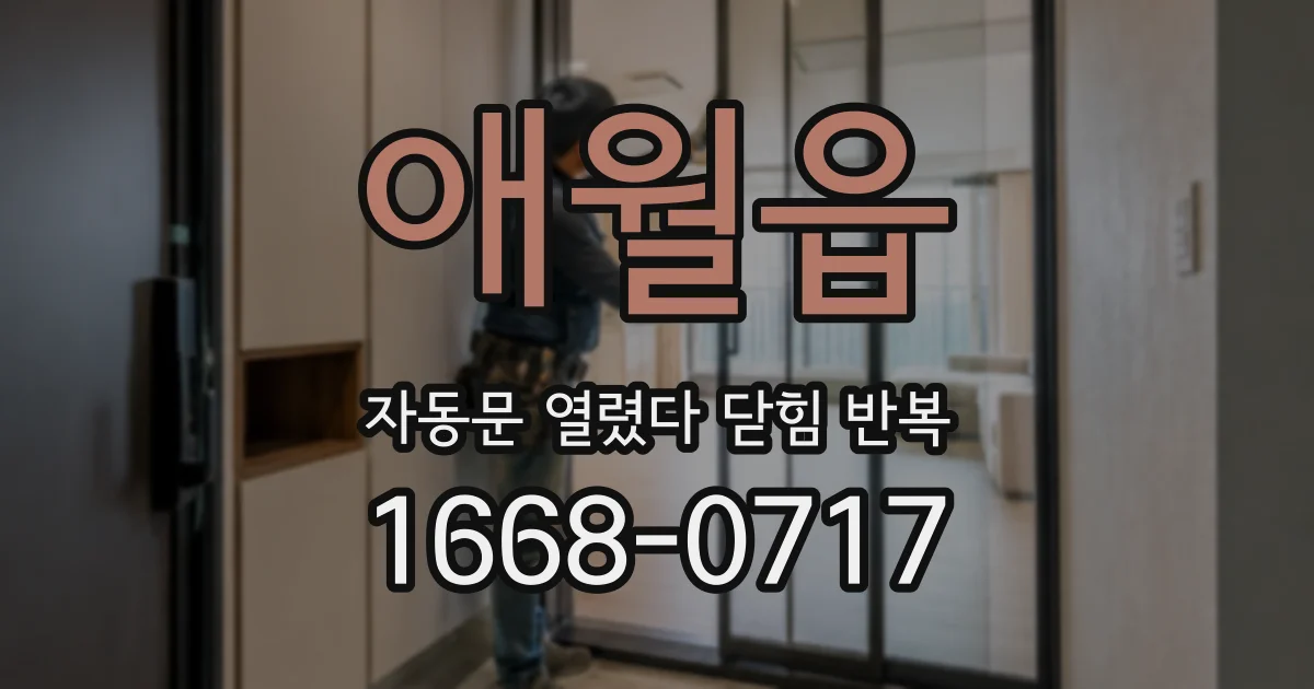애월읍 자동문 열렸다 닫힘 반복 증상은 문이 열렸다가 즉시 닫혀 버리거나, 잠시 멈춘 뒤 다시 움직일 때 확인됩니다.