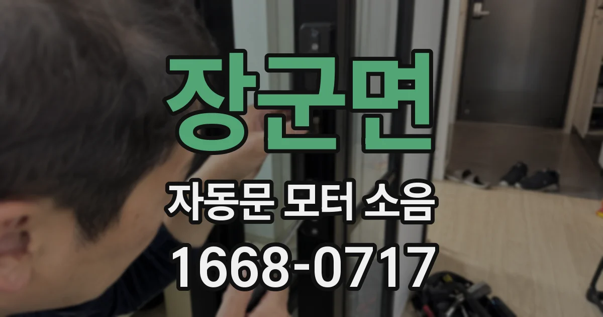 장군면 자동문 모터 소음