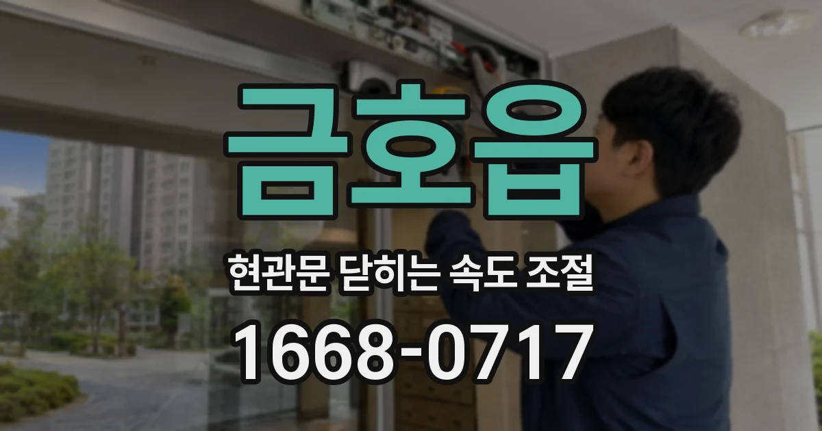 금호읍 현관문 닫히는 속도 조절