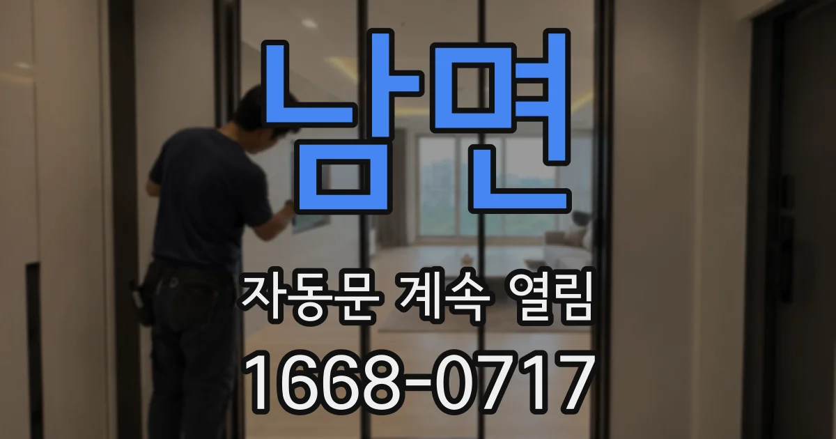 남면 자동문 계속 열림