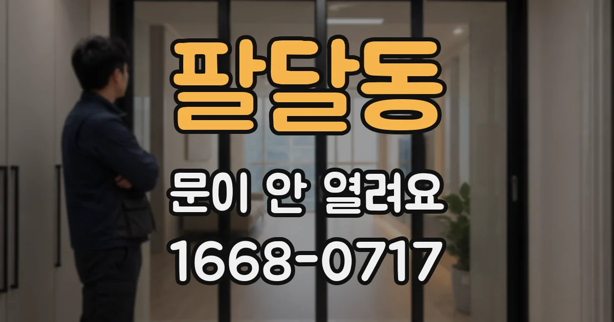 팔달동 문이 안 열려요