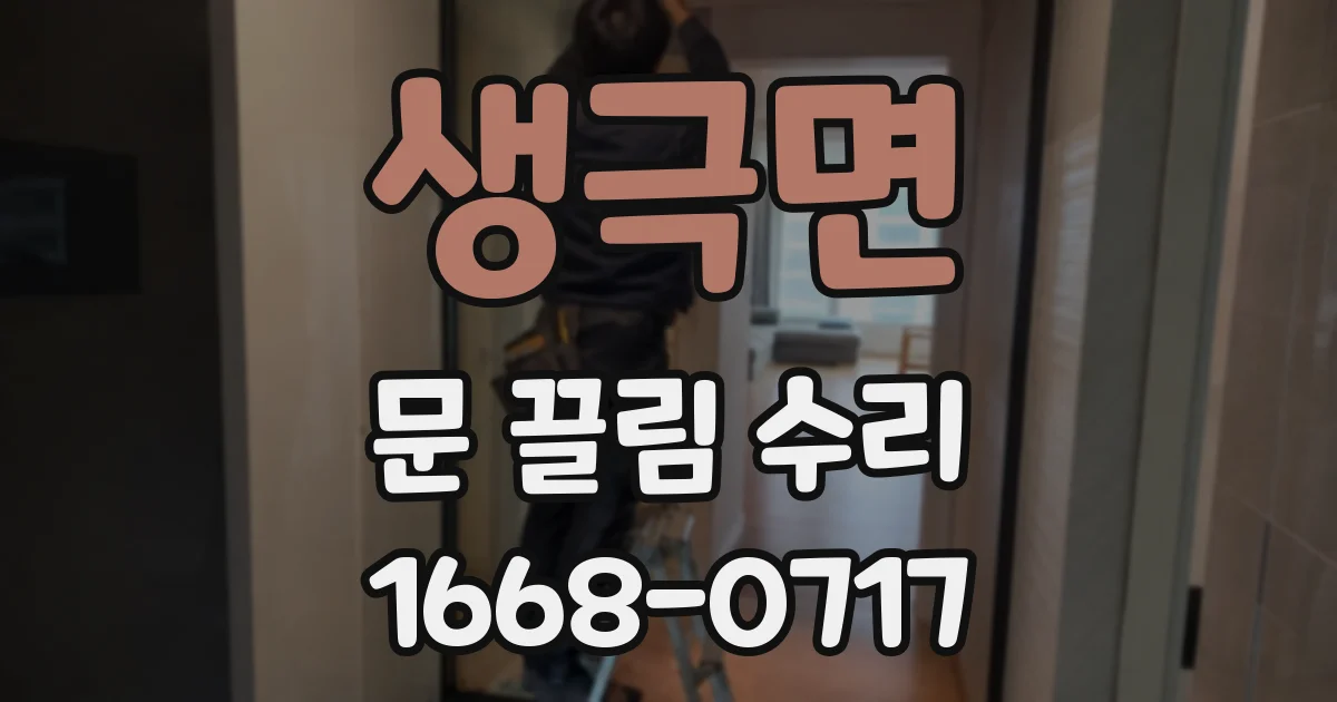 생극면 문 끌림 수리