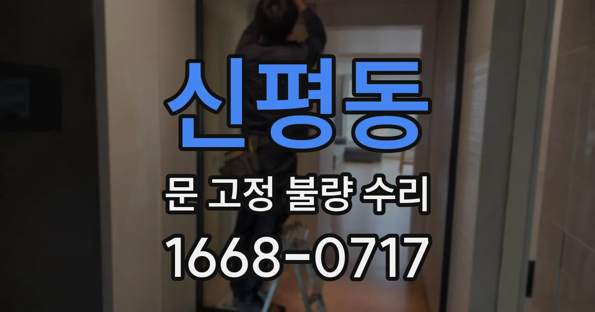신평동 문 고정 불량 수리