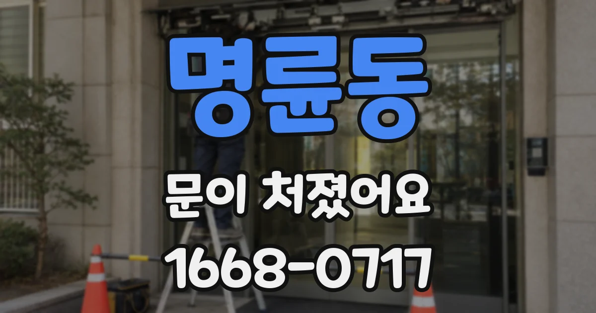 명륜동 문이 처졌어요